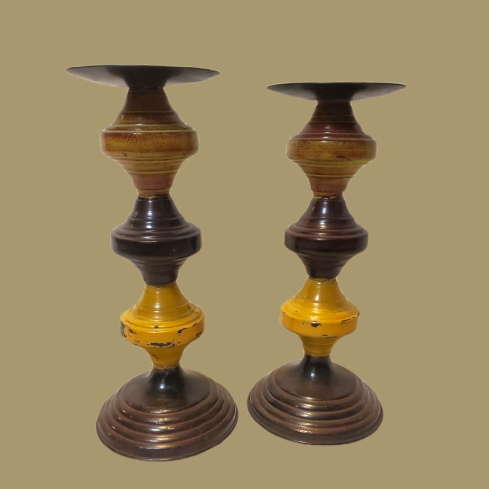 Earth Tone Candle Holders